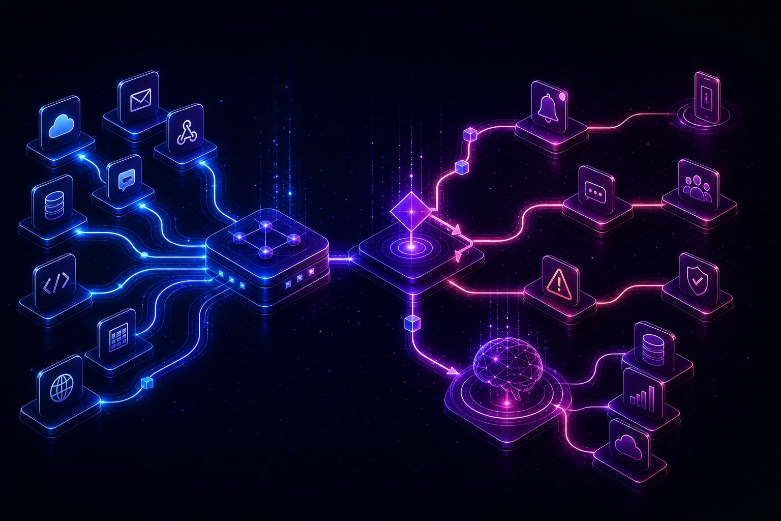 Propojení služeb, rozhodovací logika a vlastní kontrola workflow